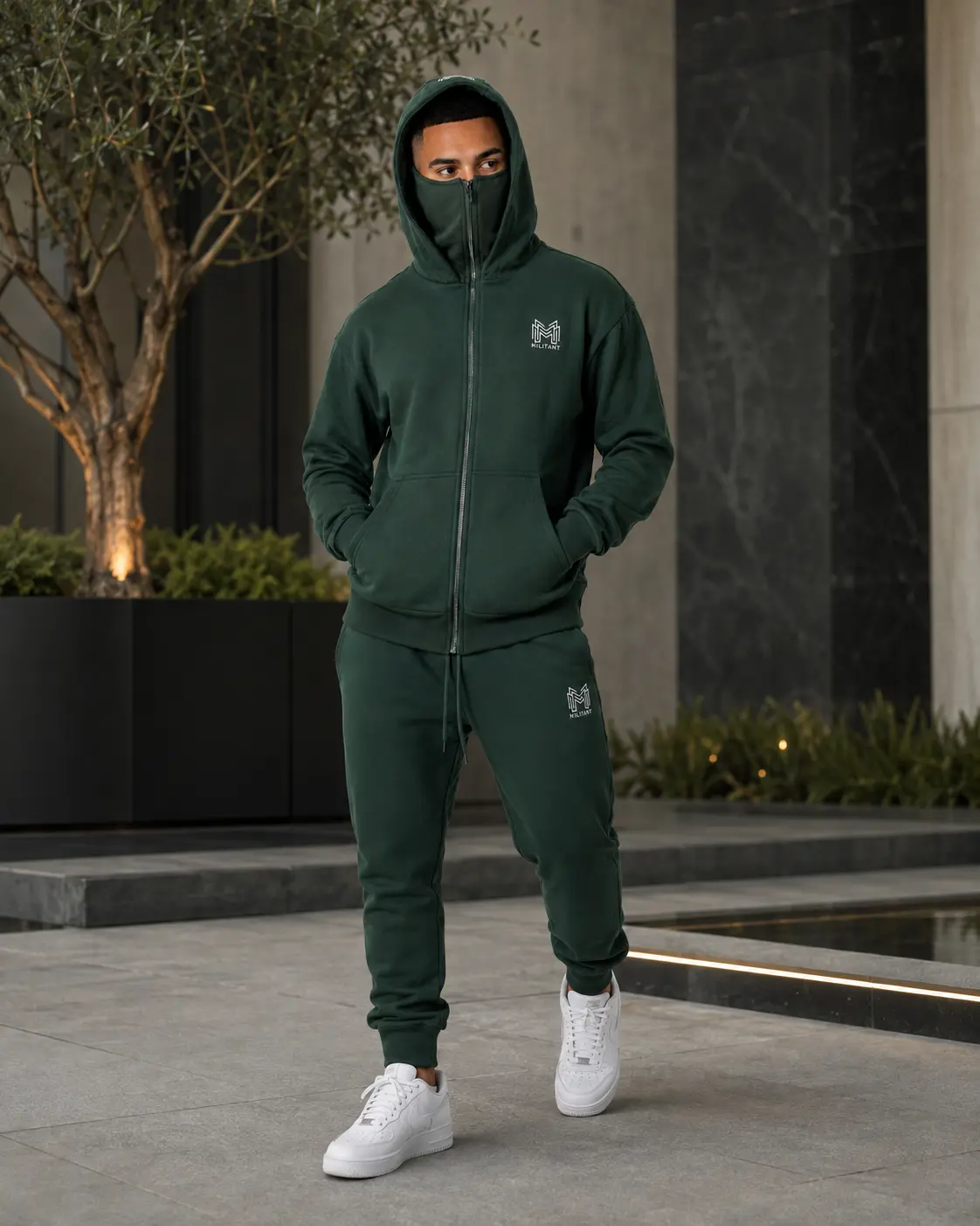 The MILITANT Tracksuit in Olive
