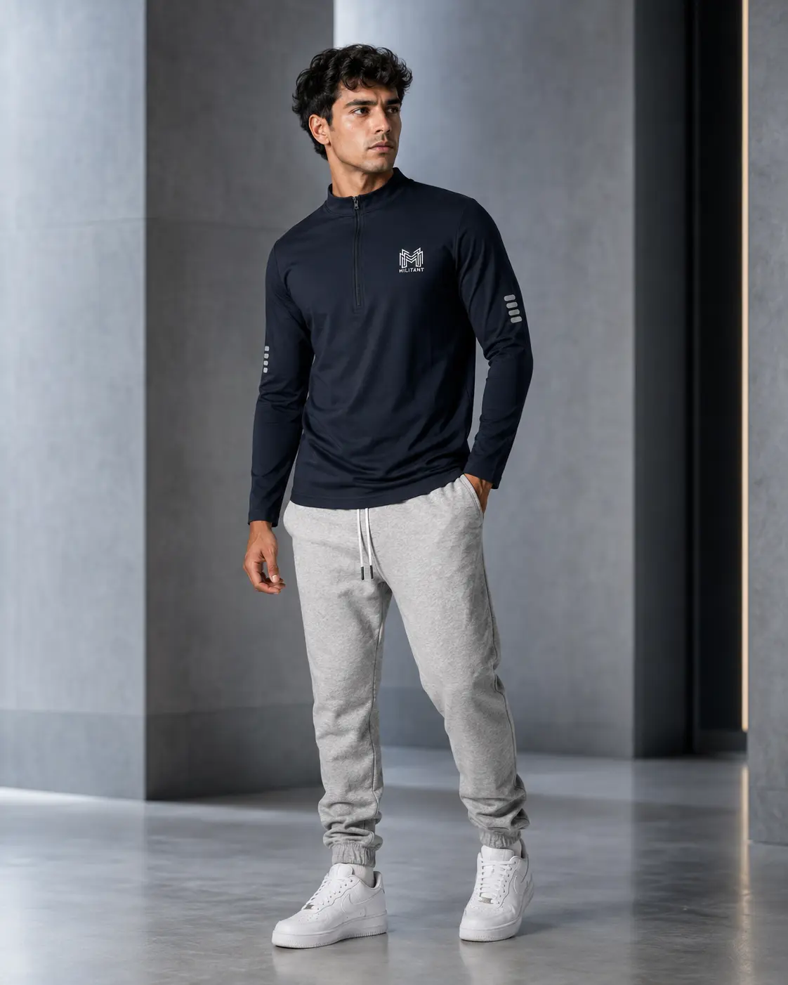 Performance Long Sleeve in Naval — view 3